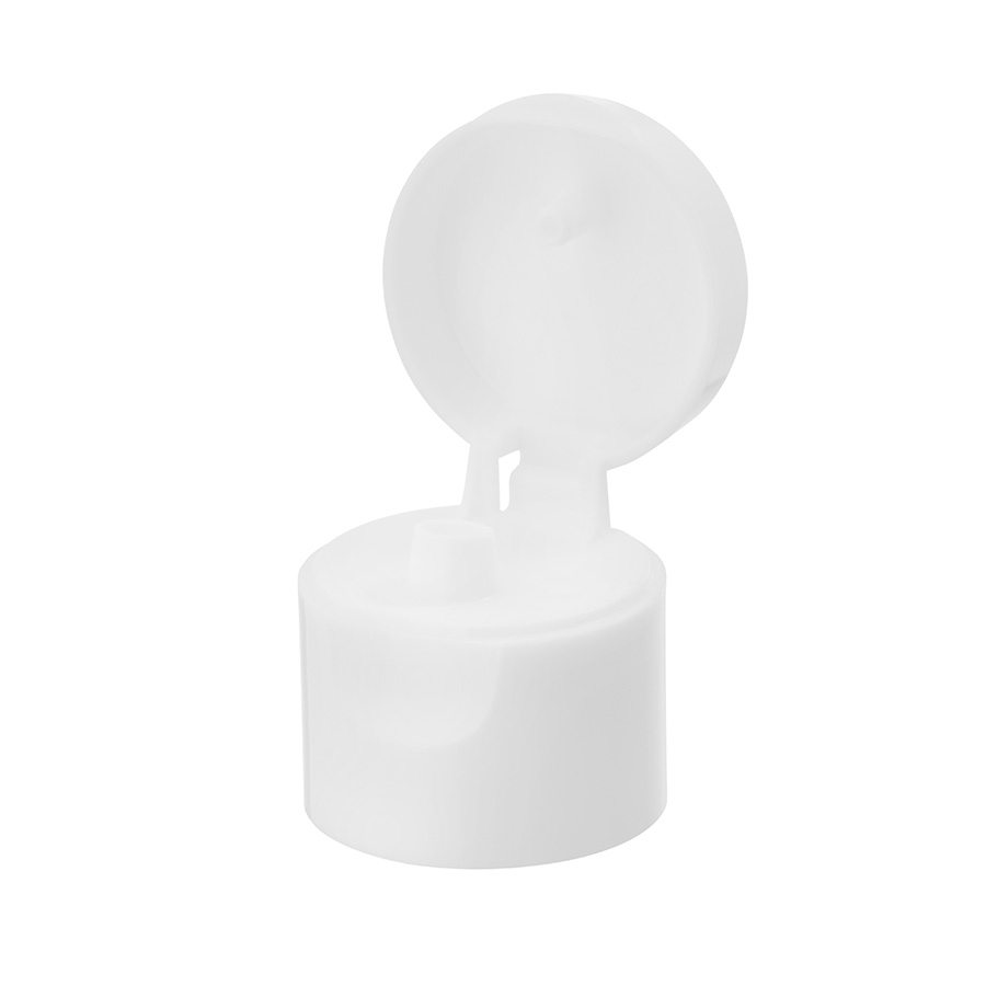 24mm/410 White Spouted Flip Cap with 3mm Orifice